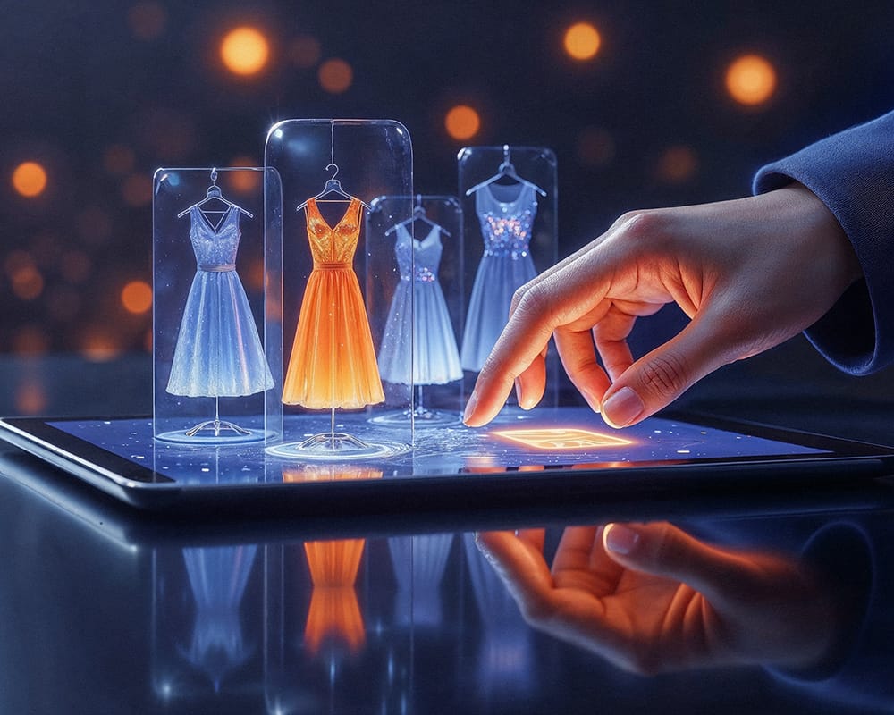 Augmented Reality (AR) marketing experience on a smartphone overlaying virtual content