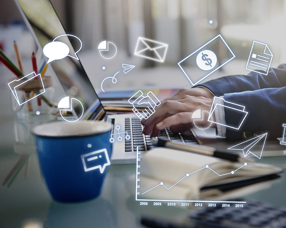 Marketing automation workflow diagram for lead nurturing and personalized campaigns